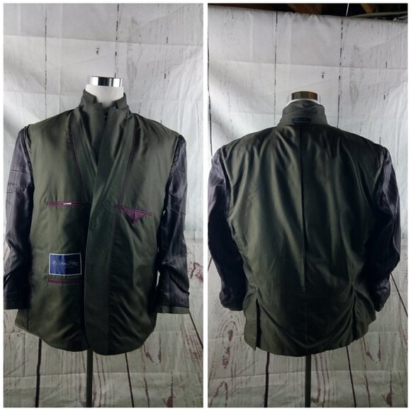 NWOT Sean John Fine Tailoring 48S 2 Buttn Brown Stitched Lapel 3pc Suit 40x30 FF - Picture 8 of 16